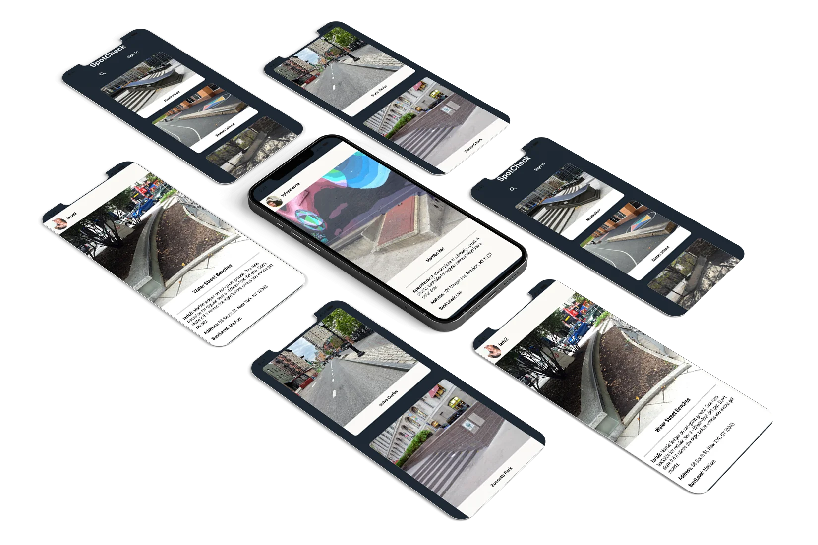 iphone rendering of capstone project SpotCheck